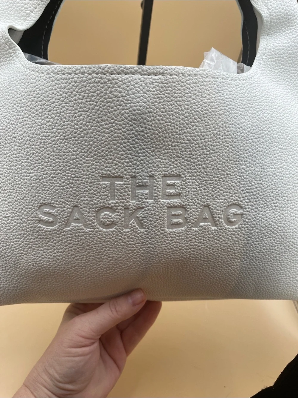 White Women’s Hobo Tote Faux Pebbled Leather
